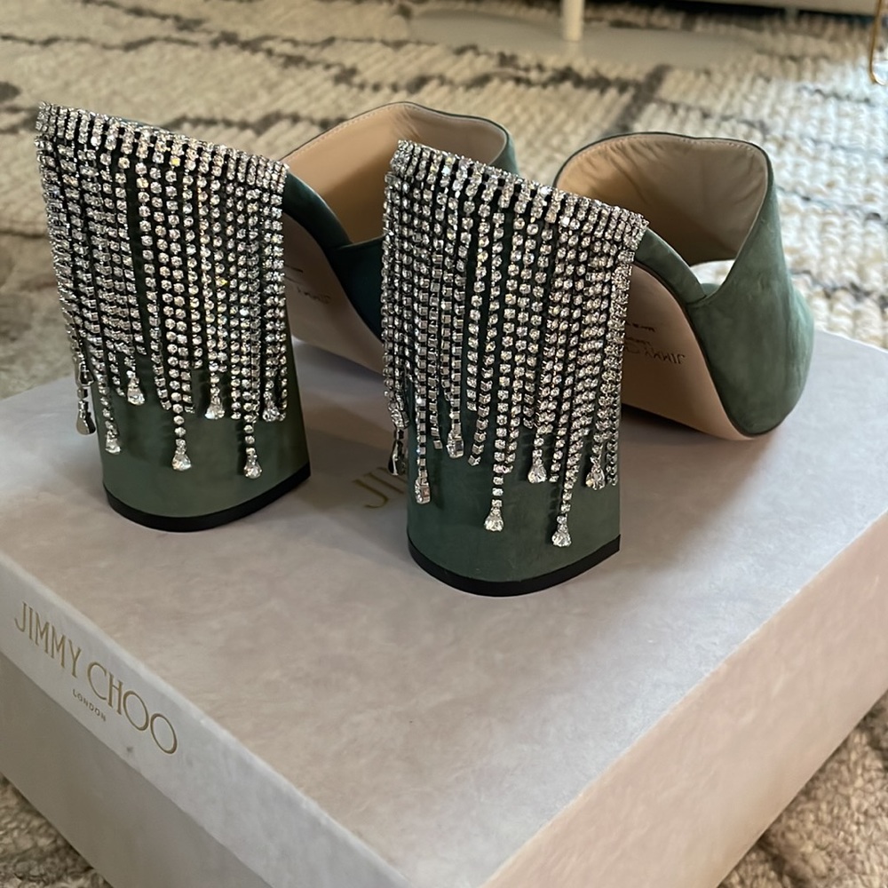 Jimmy Choo Baia 100 Cactus/Crystal Size 41 - Picture 4 of 6